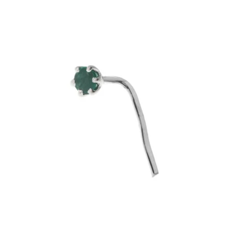 18ct Gold Emerald┋Ruby┋Sapphire L Shape Back Nose Stud (0.02ct - 0.10ct) 22 18ct Gold Emerald┋Ruby┋Sapphire L Shape Back Nose Stud (0.02ct - 0.10ct) -Shiny Jewelry Hub MCS2801 l shape