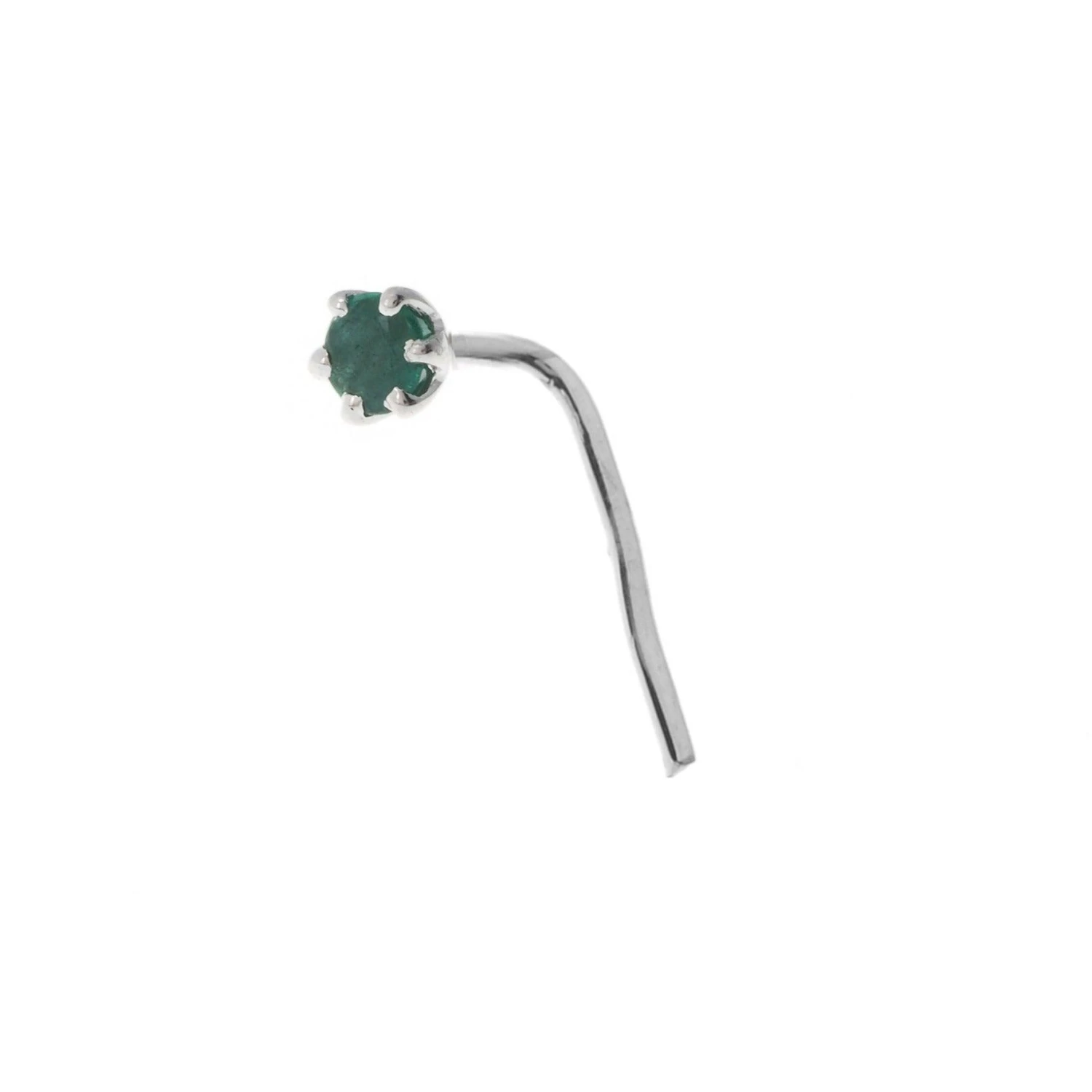 18ct Gold Emerald┋Ruby┋Sapphire L Shape Back Nose Stud (0.02ct - 0.10ct) 8 18ct Gold Emerald┋Ruby┋Sapphire L Shape Back Nose Stud (0.02ct - 0.10ct) - Image 8