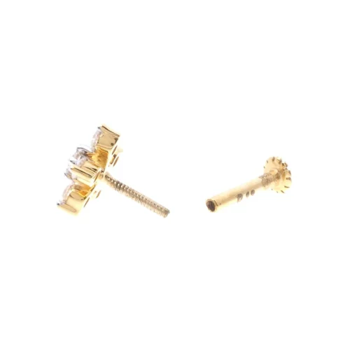 18ct Gold Diamond Cluster Screw Back Nose Stud. -Shiny Jewelry Hub MCS2809 C