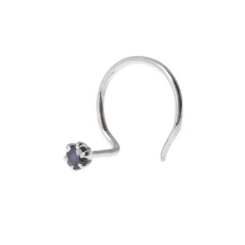 18ct Gold Emerald┋Ruby┋Sapphire Wire Coil Back Nose Stud (0.02ct - 0.10ct) 19 18ct Gold Emerald┋Ruby┋Sapphire Wire Coil Back Nose Stud (0.02ct - 0.10ct) -Shiny Jewelry Hub MCS2871 D