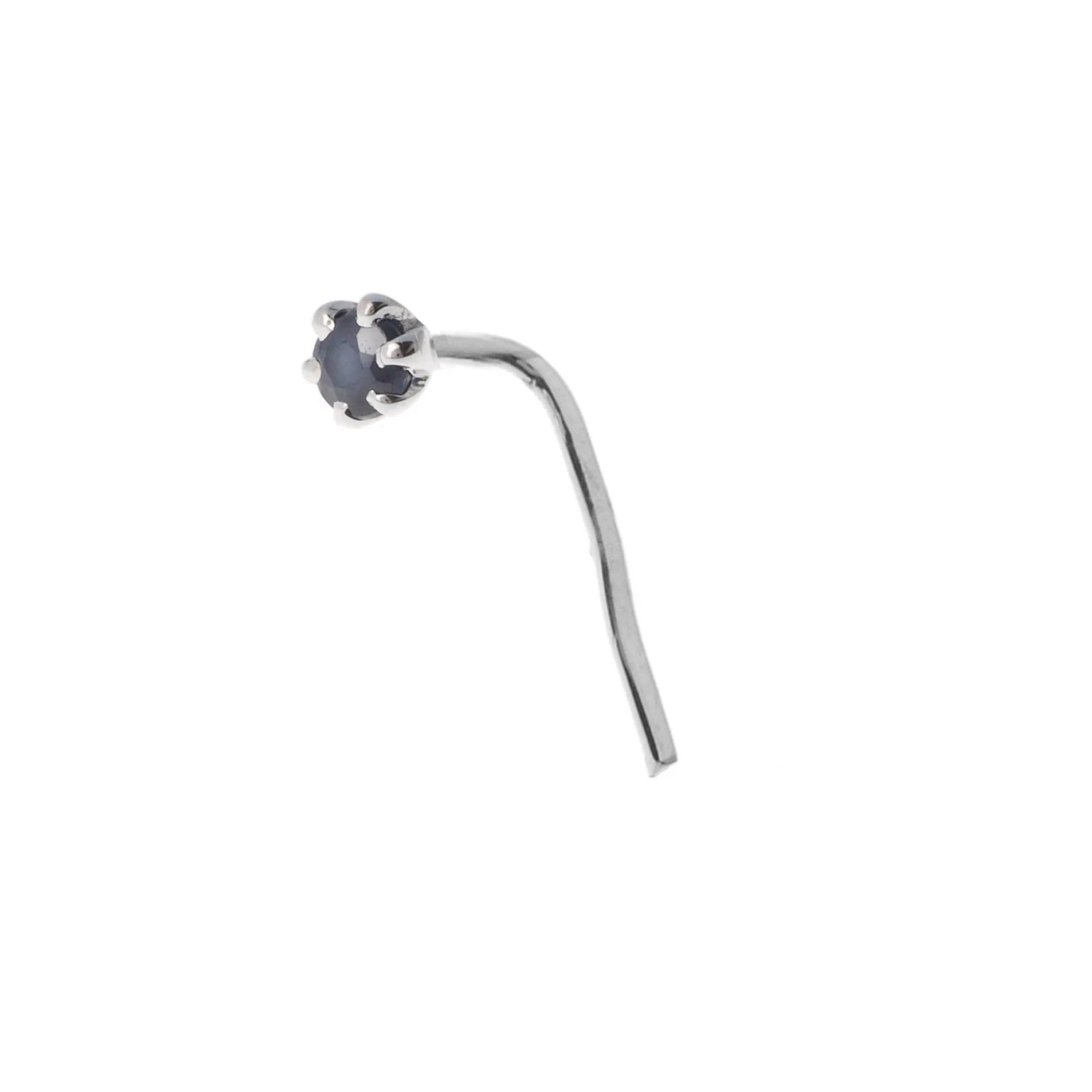 18ct Gold Emerald┋Ruby┋Sapphire L Shape Back Nose Stud (0.02ct - 0.10ct) 7 18ct Gold Emerald┋Ruby┋Sapphire L Shape Back Nose Stud (0.02ct - 0.10ct) - Image 7