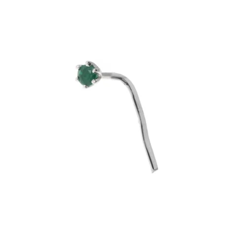 18ct Gold Emerald┋Ruby┋Sapphire L Shape Back Nose Stud (0.02ct - 0.10ct) 19 18ct Gold Emerald┋Ruby┋Sapphire L Shape Back Nose Stud (0.02ct - 0.10ct) -Shiny Jewelry Hub MCS2873 l shape