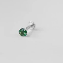 18ct Gold Emerald┋Ruby┋Sapphire Screw Back Nose Stud (0.02ct - 0.40ct) 26 18ct Gold Emerald┋Ruby┋Sapphire Screw Back Nose Stud (0.02ct - 0.40ct) -Shiny Jewelry Hub MCS3275 A 18ct white gold screw back nose stud set with emerald 0.10ct