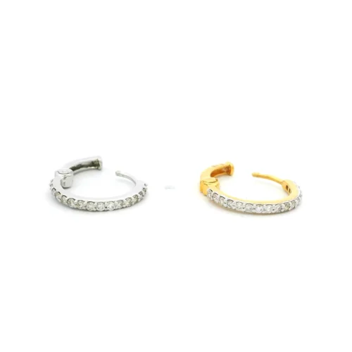 18ct Gold Nose Ring With Diamond – Classic Piercing Jewellery For Women