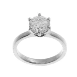 Platinum Round Brilliant Cut GIA Diamond Engagement Ring LR-1746 5 Platinum Round Brilliant Cut GIA Diamond Engagement Ring LR-1746 -Shiny Jewelry Hub MJ1746 C