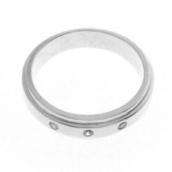 18ct White Gold Cubic Zirconia Gent's Ring GR-2476 -Shiny Jewelry Hub MJ2476 D