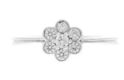 18ct White Gold Cubic Zirconia Dress Ring (2.5g) LR-2487 -Shiny Jewelry Hub MJ2487 B