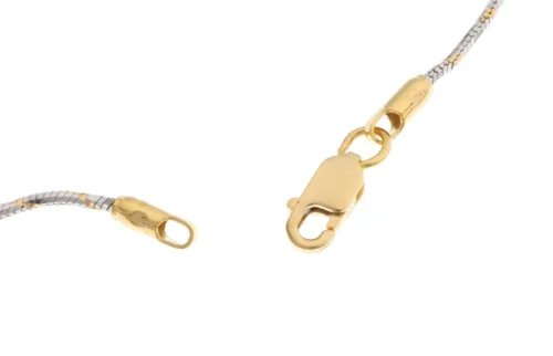 22ct Gold Two Tone Snake Chain - Elegant Two Tone Gold Chain -Shiny Jewelry Hub MJ2803 C