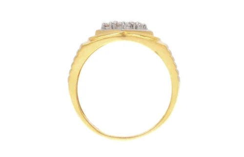 22ct Gold Cubic Zirconia Men's Ring GR14255 -Shiny Jewelry Hub MJ2918 E
