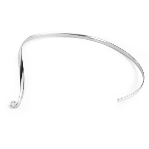 Platinum Diamond Choker Style Necklace And Diamonds N&E-2190