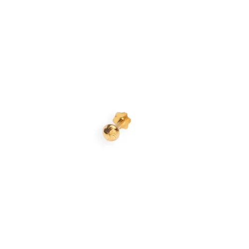 18ct Yellow Gold Screw Back Nose Stud With Diamond Cut Design NIP-7-900 15 18ct Yellow Gold Screw Back Nose Stud With Diamond Cut Design NIP-7-900 -Shiny Jewelry Hub NIP 7 900A