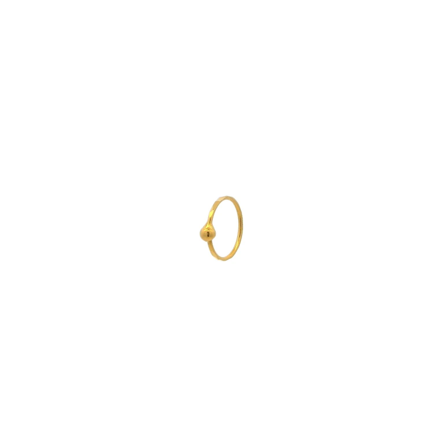 18ct Yellow Gold Nose Ring With Ball Closure. 4 18ct Yellow Gold Nose Ring With Ball Closure. - Image 4