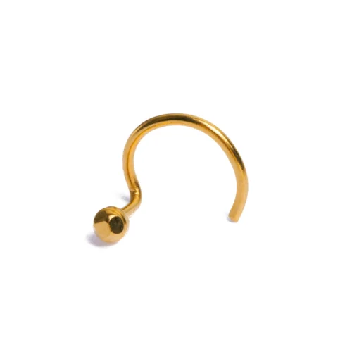 18ct Yellow Gold Nose Stud With Wire Coil Back. 14 18ct Yellow Gold Nose Stud With Wire Coil Back. -Shiny Jewelry Hub NS 4689 g20 entire left scaled