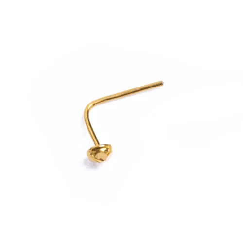 18ct Yellow Gold Nose Stud With L-Shape Back. 6 18ct Yellow Gold Nose Stud With L-Shape Back. -Shiny Jewelry Hub NS 4689 g24 l shape standard