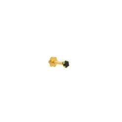 18ct Yellow Gold Nose Stud With Cubic Zirconia Stone -Shiny Jewelry Hub NS 5800 black 1