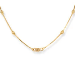 22ct Gold Chain With Diamond Cut & Gold Beads At Intervals With Lobster Clasp – Elegant Luxury Jewellery| 16 Inches 4 22ct Gold Chain With Diamond Cut & Gold Beads At Intervals With Lobster Clasp – Elegant Luxury Jewellery| 16 Inches -Shiny Jewelry Hub P1130141