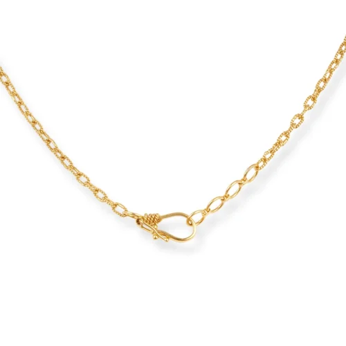 22ct Gold Antiquated Look Necklace And Earrings Set With Cubic Zirconia Stones 9 22ct Gold Antiquated Look Necklace And Earrings Set With Cubic Zirconia Stones -Shiny Jewelry Hub P1160285