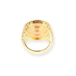 22ct Yellow Gold Men's ॐ Ring | Spiritual & Everyday Jewellery For Men | Size V -Shiny Jewelry Hub P3110010 b82802f4 f039 4780 ba38 fabe5f705f1a