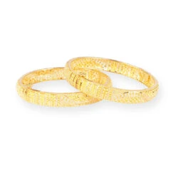 22ct Yellow Gold Bangle With Filigree Work & Secure Screw Fitting – Jewellery For All Occasion