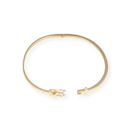 18ct Gold Openable Diamond Bangle In Pavé Setting - Timeless Gold Bangle With Diamonds -Shiny Jewelry Hub P8140024 scaled