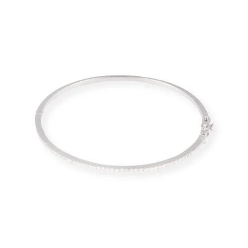 18ct Gold Openable Diamond Bangle In Pavé Setting - Timeless Gold Bangle With Diamonds -Shiny Jewelry Hub P8140027 scaled