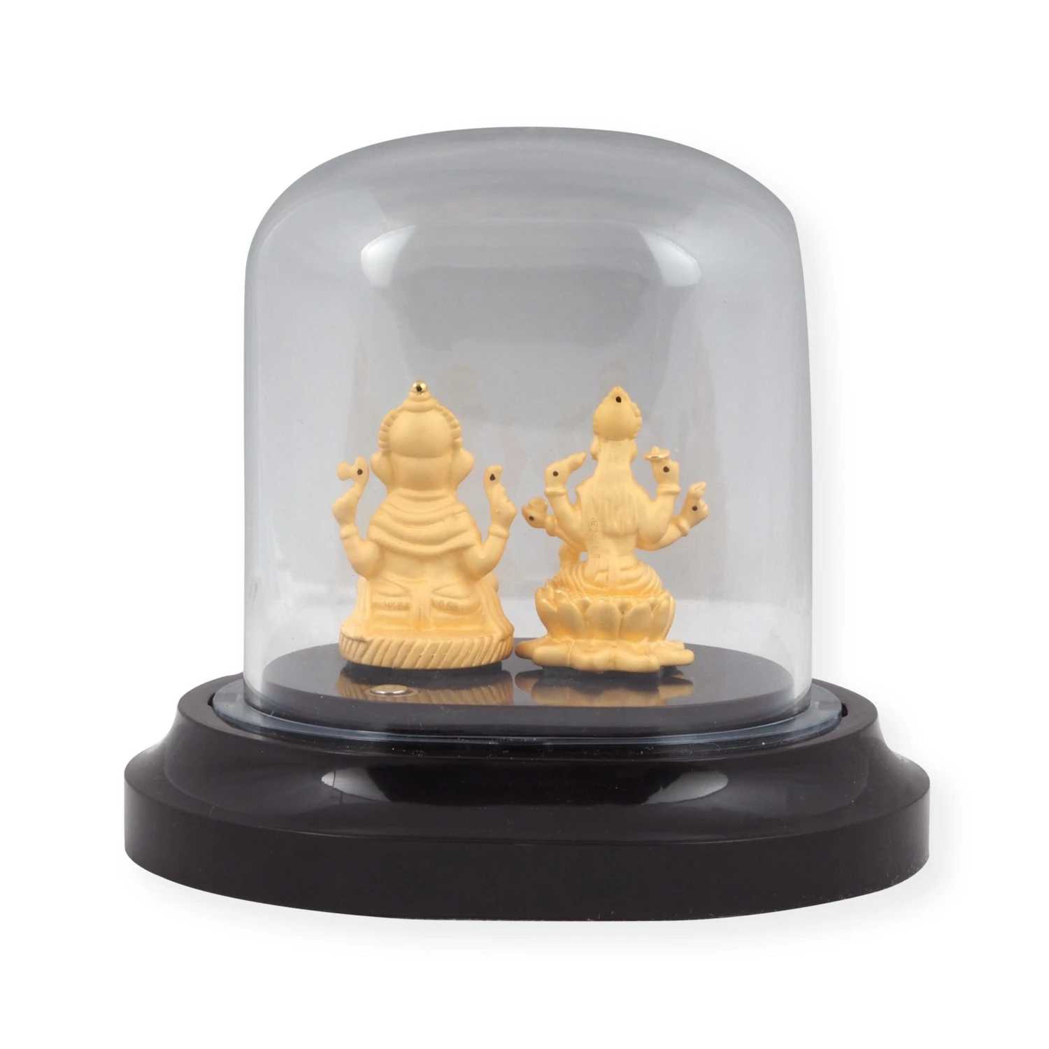 Fine 24ct Gold Ganesh And Lakshmi Gold God Idol I-1022 2 Fine 24ct Gold Ganesh And Lakshmi Gold God Idol I-1022 - Image 2