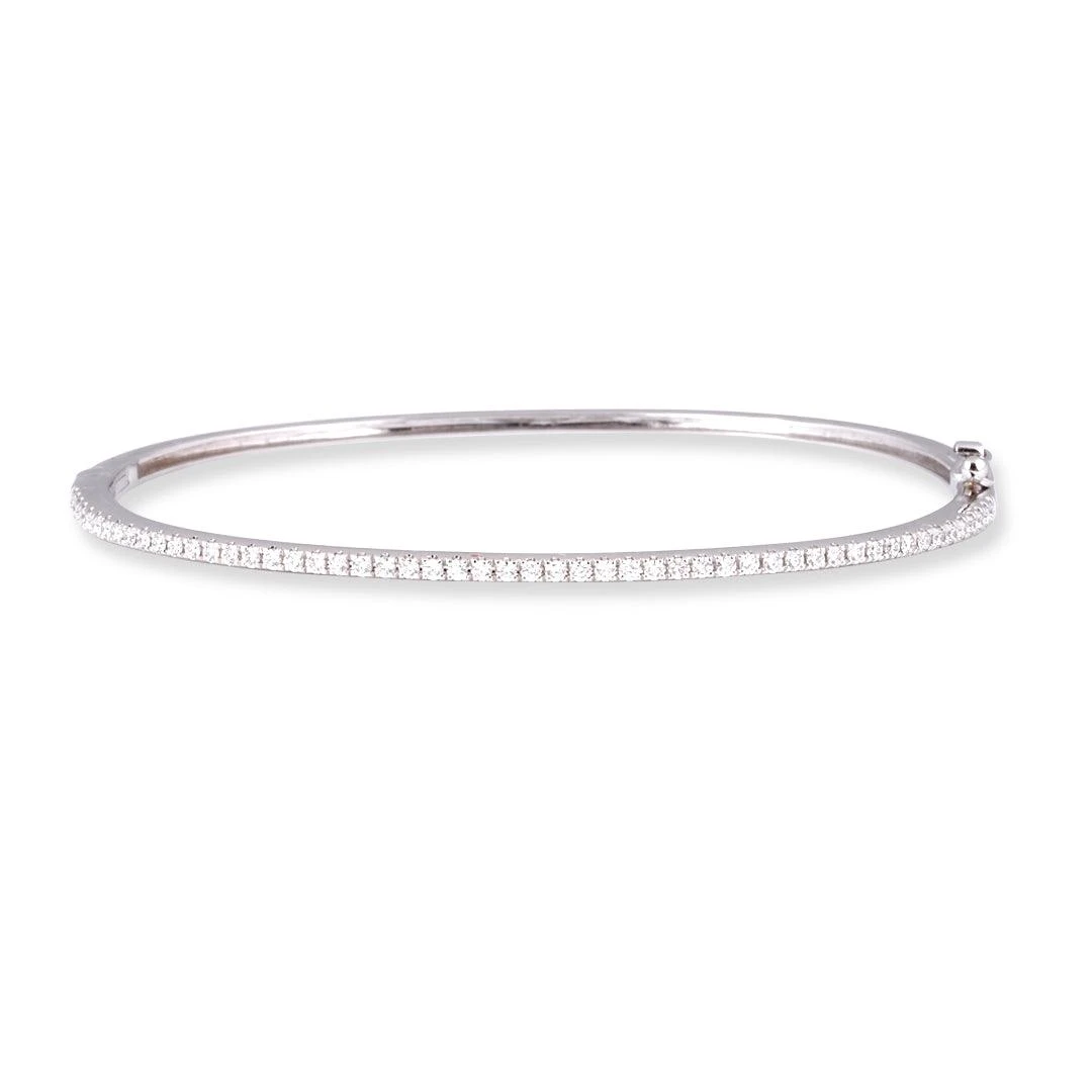 18ct Gold Openable Diamond Bangle In Pavé Setting - Timeless White Gold Diamond Bangle 1 18ct Gold Openable Diamond Bangle In Pavé Setting - Timeless White Gold Diamond Bangle