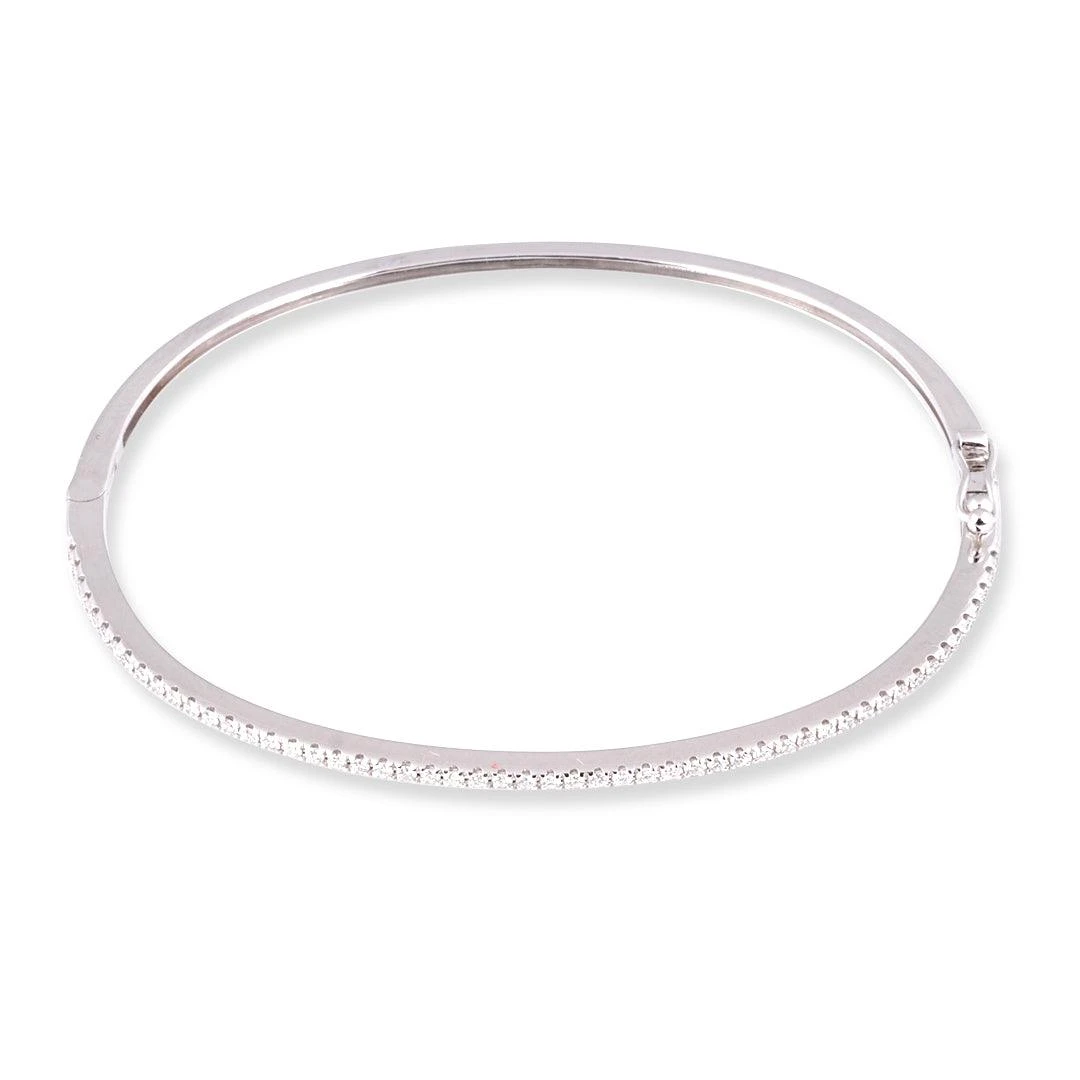 18ct Gold Openable Diamond Bangle In Pavé Setting - Timeless White Gold Diamond Bangle 2 18ct Gold Openable Diamond Bangle In Pavé Setting - Timeless White Gold Diamond Bangle - Image 2