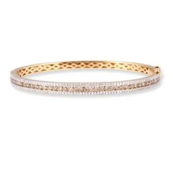 18ct Yellow Gold Openable Diamond Bangle -Elegant Diamond Bangle