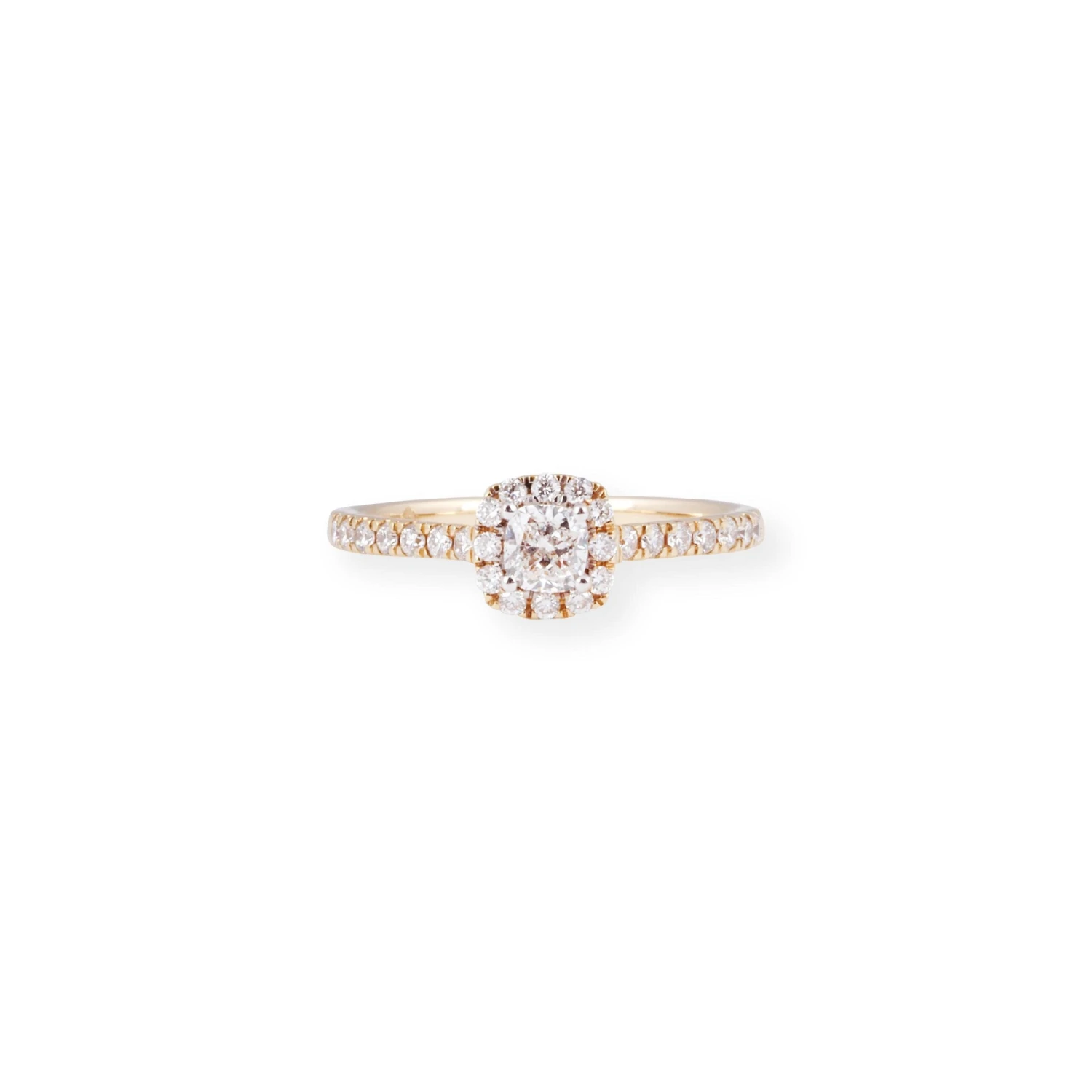 18ct Yellow Gold Cluster Halo Diamond Ring LR-7073 1 18ct Yellow Gold Cluster Halo Diamond Ring LR-7073