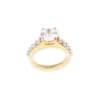 22ct Gold Swarovski Zirconia Engagement Ring LR13313