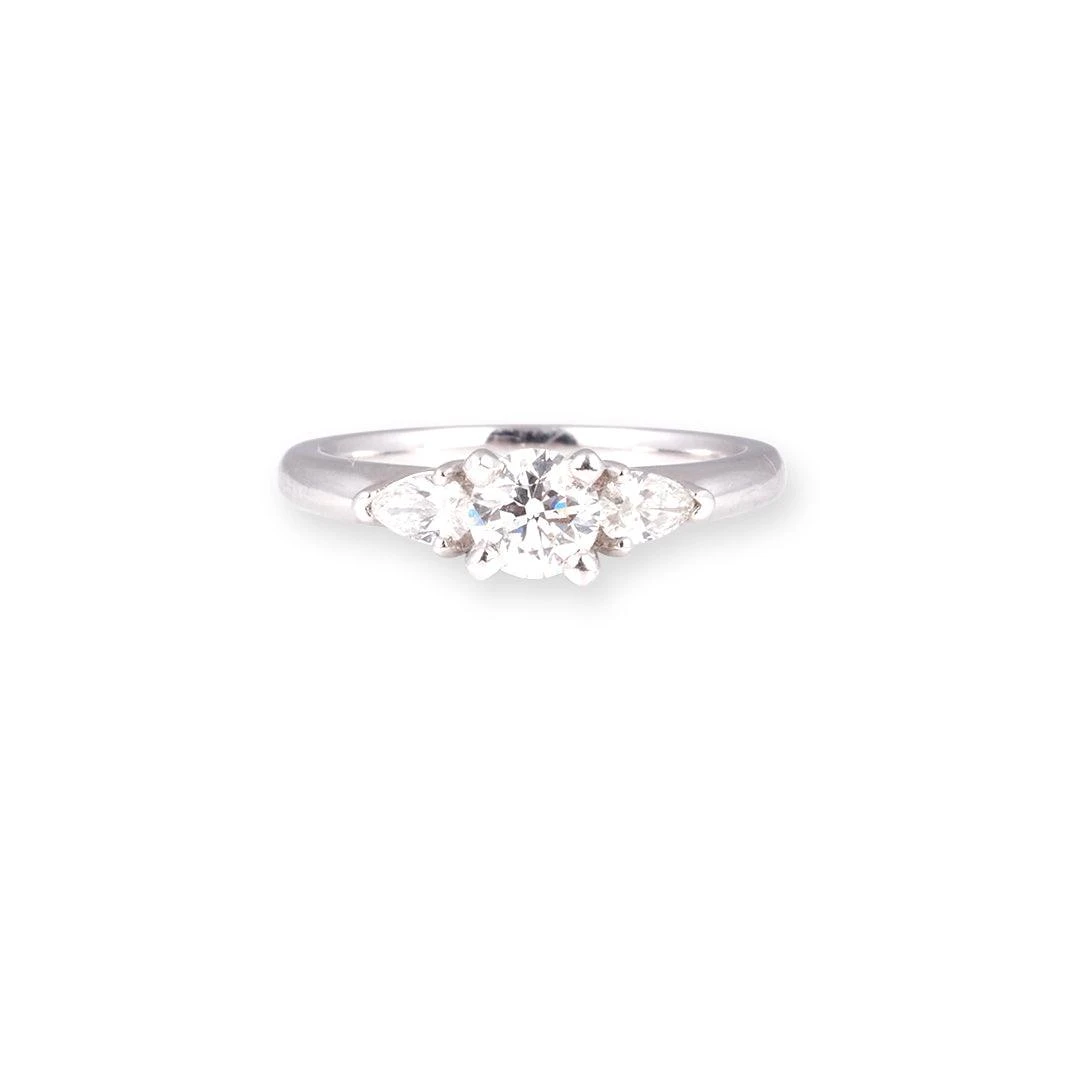 Platinum Diamond Trilogy Engagement Ring LR-5927 2 Platinum Diamond Trilogy Engagement Ring LR-5927 - Image 2