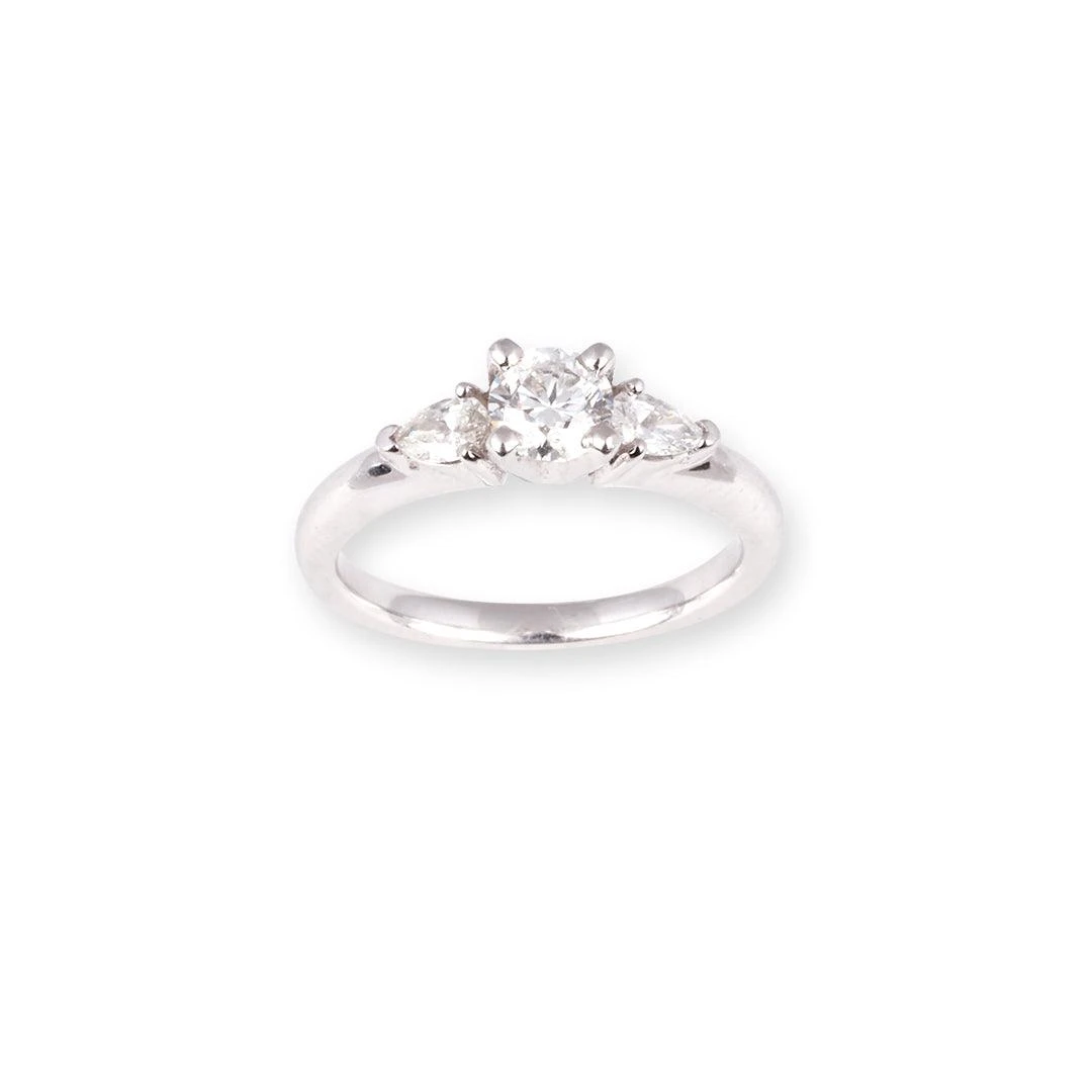Platinum Diamond Trilogy Engagement Ring LR-5927 3 Platinum Diamond Trilogy Engagement Ring LR-5927 - Image 3