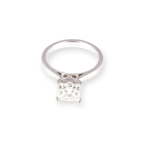 Platinum Diamond Princess Cut Engagement Ring LR-2140 -Shiny Jewelry Hub PA190057