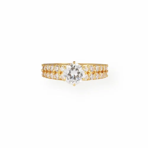 22ct Gold Ring With Cubic Zirconia LR-7107 7 22ct Gold Ring With Cubic Zirconia LR-7107 -Shiny Jewelry Hub PB020037