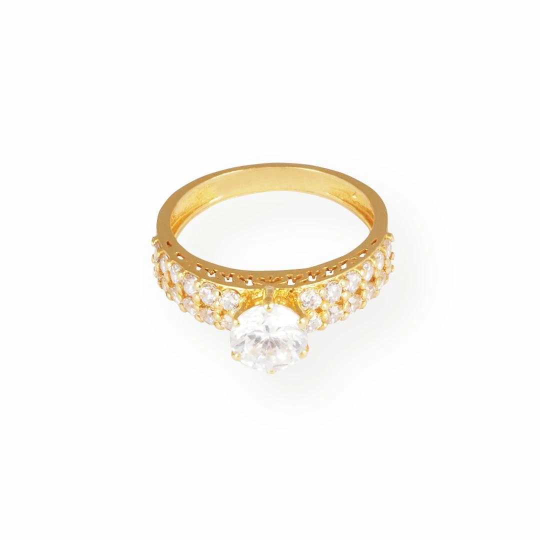 22ct Gold Ring With Cubic Zirconia LR-7107 3 22ct Gold Ring With Cubic Zirconia LR-7107 - Image 3
