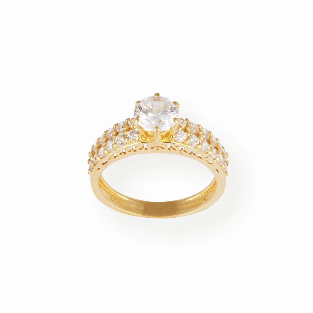 22ct Gold Ring With Cubic Zirconia LR-7107 2 22ct Gold Ring With Cubic Zirconia LR-7107 - Image 2