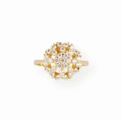22ct Gold Ring With Cubic Zirconia | Size M 1/2 -Shiny Jewelry Hub PB020048