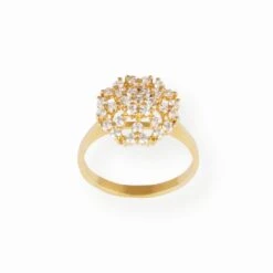 22ct Gold Ring With Cubic Zirconia | Size M 1/2 -Shiny Jewelry Hub PB020050