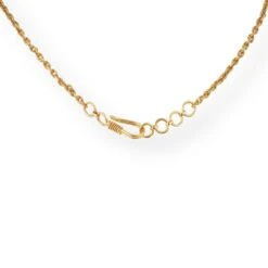 22ct Gold Antique-Style Necklace & Earrings Set With Floral Circular Pendant Design 11 22ct Gold Antique-Style Necklace & Earrings Set With Floral Circular Pendant Design -Shiny Jewelry Hub PC120014