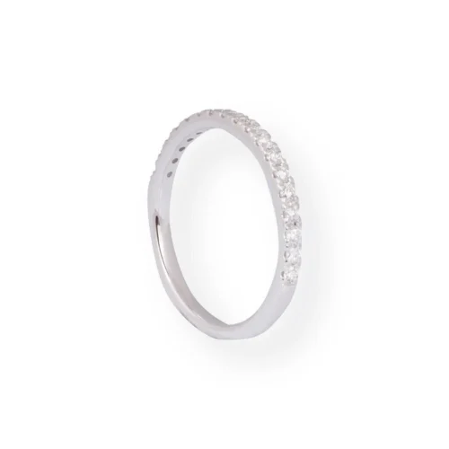 18ct White Gold Diamond Half-Eternity Band LR-5815 -Shiny Jewelry Hub PC190110