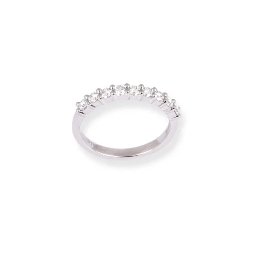 Platinum Diamond Half-Eternity Band LR-5814 -Shiny Jewelry Hub PC190120