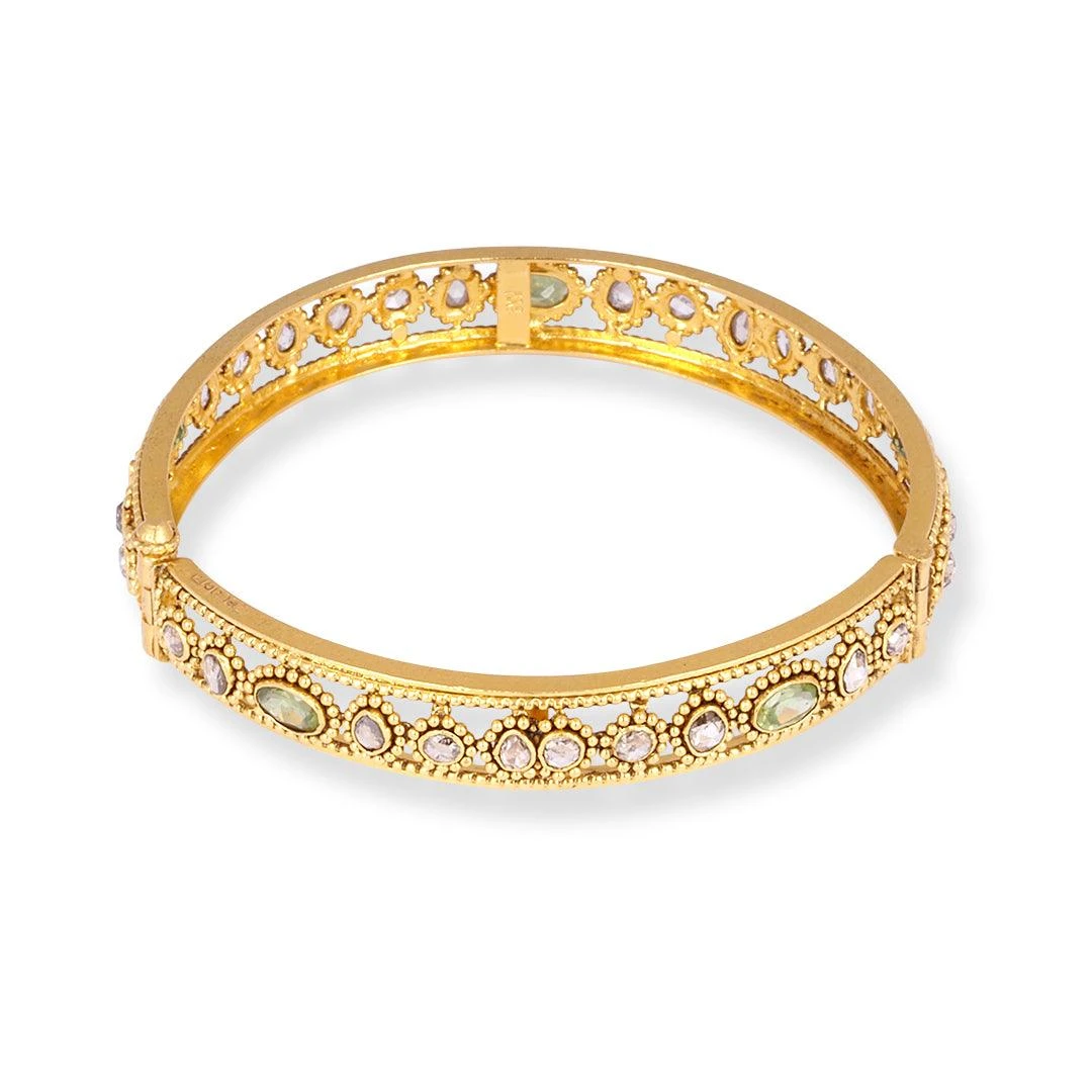 22ct Gold Openable Champagne Diamonds & Colour Stones Set Bangle - Timeless Gold And Diamond Bangle 3 22ct Gold Openable Champagne Diamonds & Colour Stones Set Bangle - Timeless Gold And Diamond Bangle - Image 3