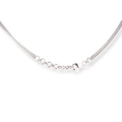 18ct White Gold Necklace & Earrings Set With Geometric Cubic Zirconia Design 7 18ct White Gold Necklace & Earrings Set With Geometric Cubic Zirconia Design -Shiny Jewelry Hub PC200011