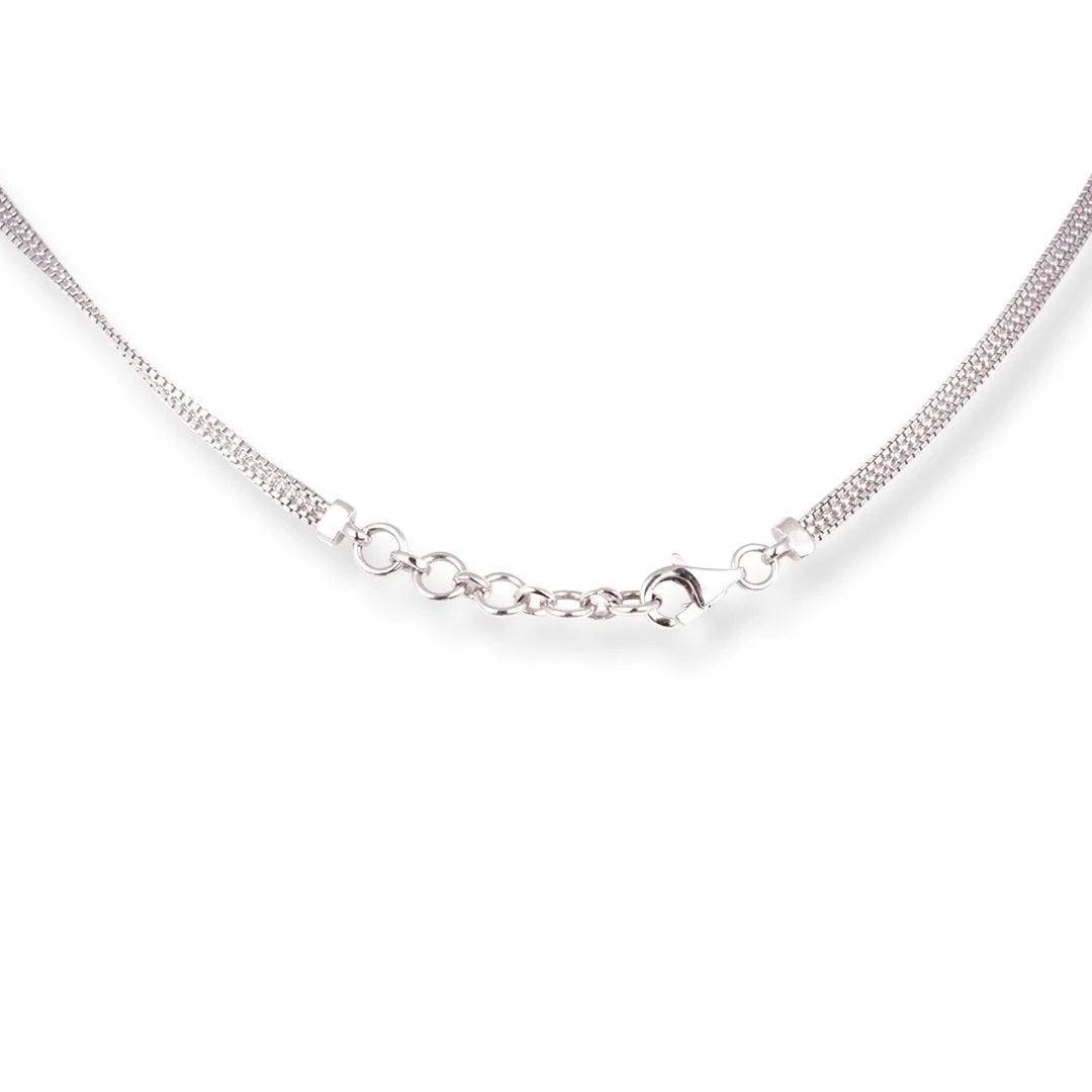 18ct White Gold Necklace & Earrings Set With Geometric Cubic Zirconia Design 4 18ct White Gold Necklace & Earrings Set With Geometric Cubic Zirconia Design - Image 4