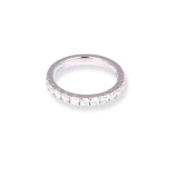 Platinum Diamond Half-Eternity Band LR-8654 -Shiny Jewelry Hub PC200027