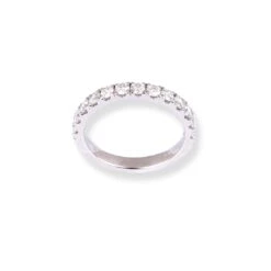 Platinum Diamond Half-Eternity Band LR-8654 -Shiny Jewelry Hub PC200028
