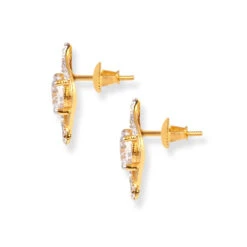 22ct Gold Pendant Suite With Cubic Zirconia Stones – Necklace & Earrings Set 8 22ct Gold Pendant Suite With Cubic Zirconia Stones – Necklace & Earrings Set -Shiny Jewelry Hub PC230044