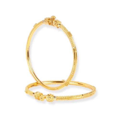 Pair Of 22ct Gold Openable Bangles With Filigree Design- Precious Filigree Gold Bangles 7 Pair Of 22ct Gold Openable Bangles With Filigree Design- Precious Filigree Gold Bangles -Shiny Jewelry Hub Pair of 22ct gold openable bangles with filigree design B 8643 3 scaled