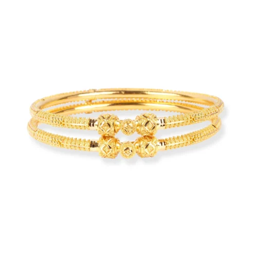 Pair Of 22ct Gold Openable Bangles With Filigree Design- Precious Filigree Gold Bangles
